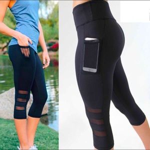 Workout Mesh Legging with pockets Yoga